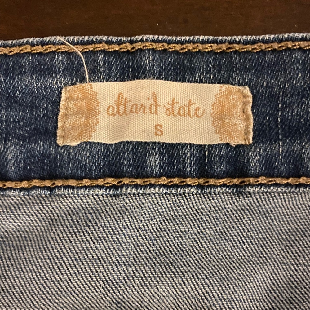Altar’d State Denim Mini Skirt | Button Front | Size Small - Picture 3 of 7